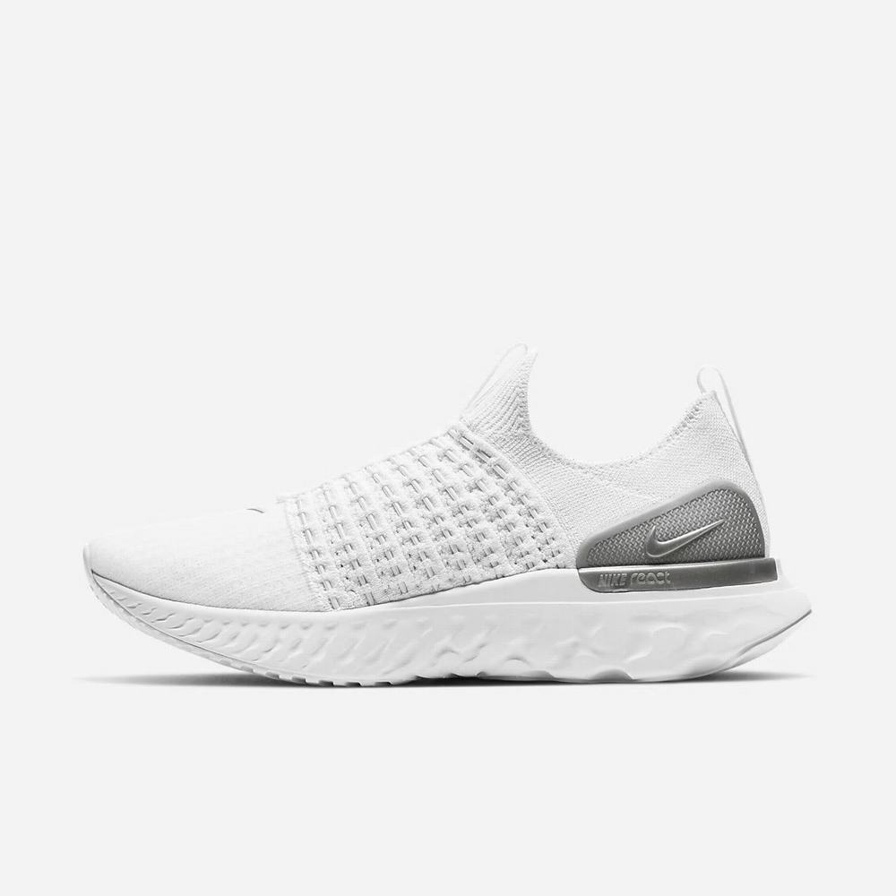 Chaussure De Running Nike React Phantom Run Flyknit 2 Blanche 3407-921 True White/White/Pure Platinum/Metallic Silver Femme | TPI-65572253